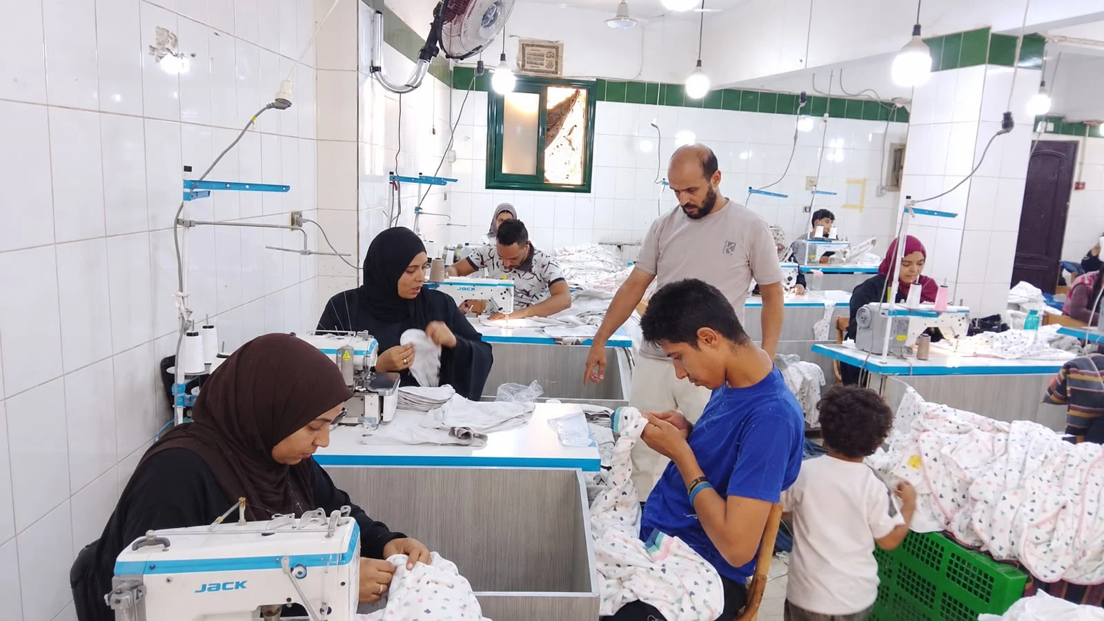Garment production team on the sewing floor